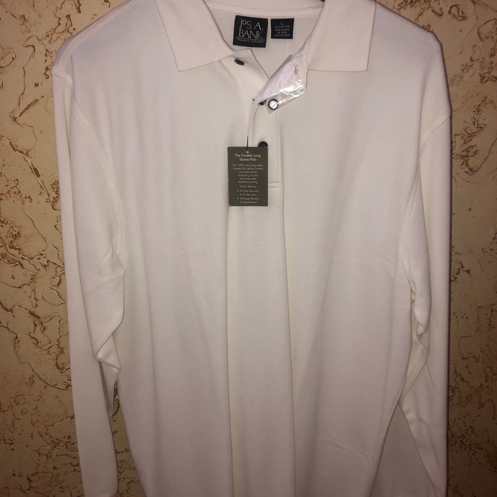 NWT Jos. A Bank white long sleeve shirt